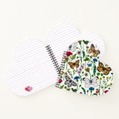 Carnet Fleurs sauvages et papillons sur blanc (Intérieur)