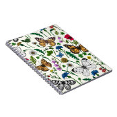 Carnet Fleurs sauvages et papillons sur blanc (Côté Droit)