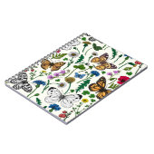Carnet Fleurs sauvages et papillons sur blanc (Côté gauche)