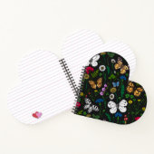 Carnet Fleurs sauvages et papillons sur le noir (Intérieur)