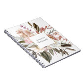 Carnet Fleurs sauvages floraux féminins rustiques avec no (Côté Droit)