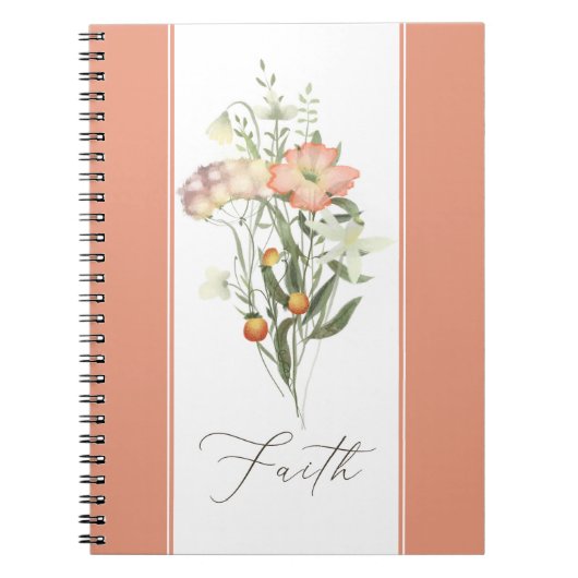 Carnet Fleurs sauvages Foi (Devant)
