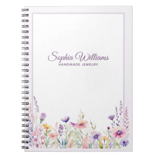 Carnet Fleurs Sauvages Jolies Bordure Bijoux