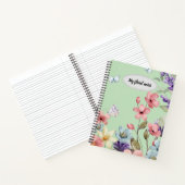 Carnet Fleurs sauvages & papillons personnalisés (Intérieur)