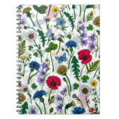 Carnet Fleurs sauvages sur blanc cassé (Devant)