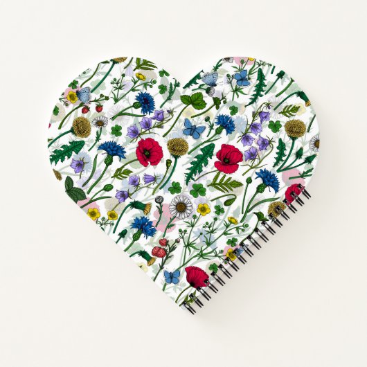 Carnet Fleurs sauvages sur blanc cassé (Dos)