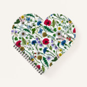 Carnet Fleurs sauvages sur blanc cassé (Devant)