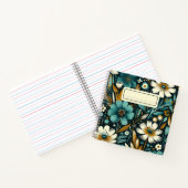 Carnet Fleurs sauvages turquoises et oiseaux - Vibes d'ar (Intérieur)
