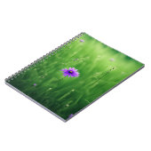 Carnet Fleurs sauvages Violets En Terrain Vert (Côté gauche)