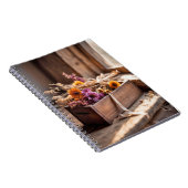 Carnet Fleurs séchées dans une boîte en bois (Côté Droit)