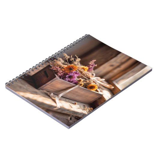 Carnet Fleurs séchées En Bois (Côté gauche)