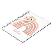 Carnet Fleurs séchées rose arc-en-ciel tendance (Côté gauche)