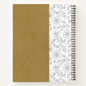 Carnet Fleurs simples élégantes fond Kraft (Dos)