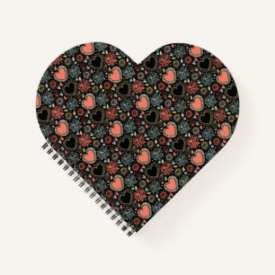 Carnet Fleurs sombres enchanter : Floral Motif sans coutu