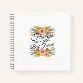 Carnet Fleurs sont une fille meilleur ami - Zinnia Art (Devant)