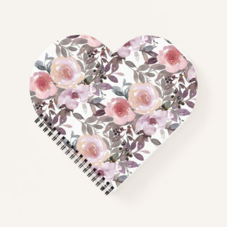 Carnet Fleurs super rétro Vintage les années 70 60s rose 