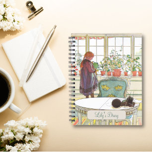 Carnet Fleurs sur la fenêtre Carl Larsson Art Swedish
