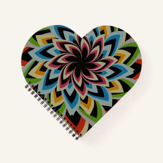 CARNET FLEURS TOURBILLON COLORÉES (Devant)