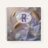 Carnet Fleurs translucides éthérées et gerbes de blé (Devant)