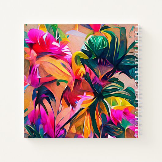 Carnet Fleurs tropicales (Dos)
