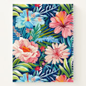 Carnet Fleurs tropicales botaniques d'été motif floral (Dos)