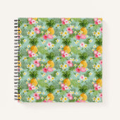 Carnet Fleurs tropicales et ananas (Devant)