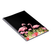 Carnet Fleurs tropicales et design de flamants roses (Côté Droit)