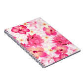 Carnet Fleurs tropicales rose et blanche (Côté Droit)