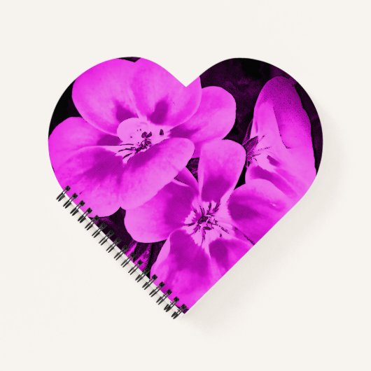 Carnet Fleurs tropicales rose vif (Devant)