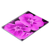 Carnet Fleurs tropicales rose vif (Côté gauche)