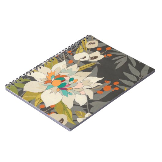 Carnet Fleurs Tropiques Twilight (Côté gauche)