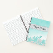 Carnet Fleurs turquoise et prière en papier déchiré (Intérieur)