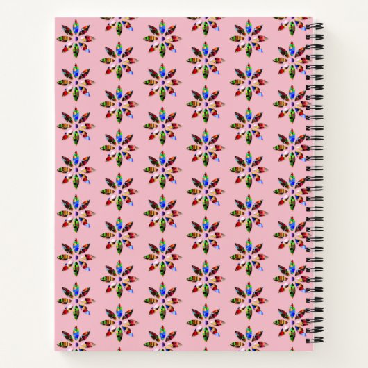 Carnet Fleurs Unicorne rose (Dos)