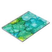 Carnet "Fleurs Vert Bleu" Personnaliser (Côté gauche)