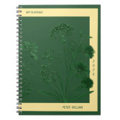 CARNET FLEURS VERTES  (Devant)