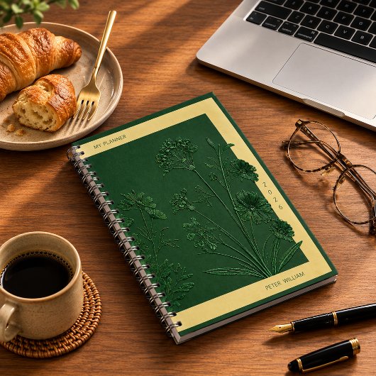 CARNET FLEURS VERTES 