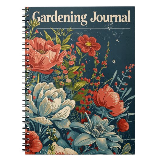 Carnet Fleurs vintages de jardinage (Devant)