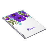 Carnet Fleurs violettes (Côté Droit)