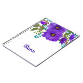 Carnet Fleurs violettes (Côté gauche)