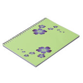 Carnet Fleurs violettes (Côté gauche)