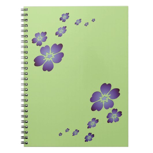 Carnet Fleurs violettes (Devant)