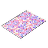 Carnet Fleurs violettes : Aquarelle Élégance Florale. (Côté gauche)