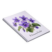 Carnet Fleurs Violettes de Février (Côté Droit)