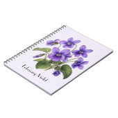Carnet Fleurs Violettes de Février (Côté gauche)