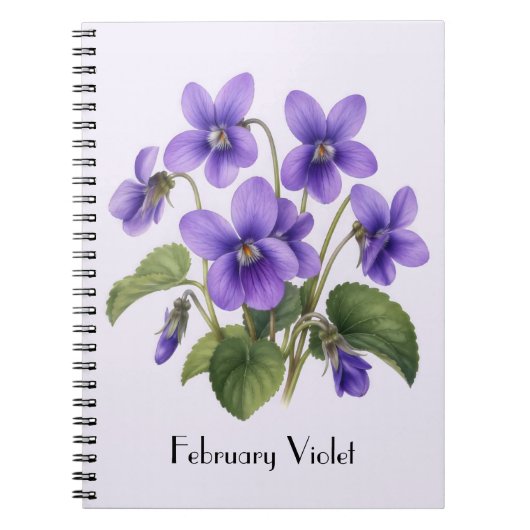Carnet Fleurs Violettes de Février (Devant)