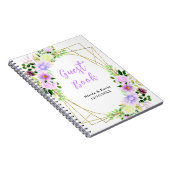 Carnet Fleurs violettes de printemps avec feuillage (Côté Droit)