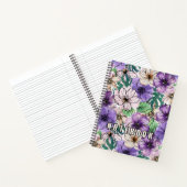 Carnet Fleurs violettes et roses (Intérieur)
