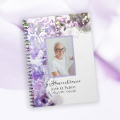 Carnet Fleurs violettes Lilac Fête de la vie