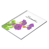Carnet Fleurs violettes Lisianthus (Côté gauche)