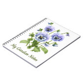 Carnet Fleurs violettes Pansy Personnalisées (Côté gauche)